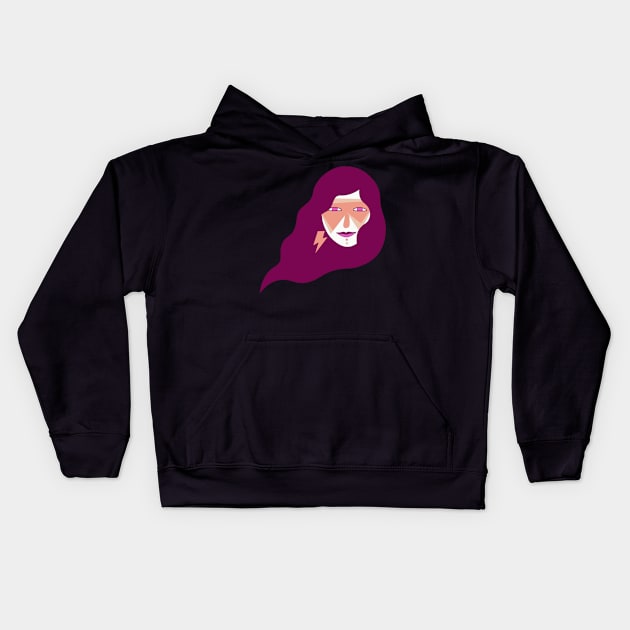 Riot Girl Kids Hoodie by JUDY KOOT